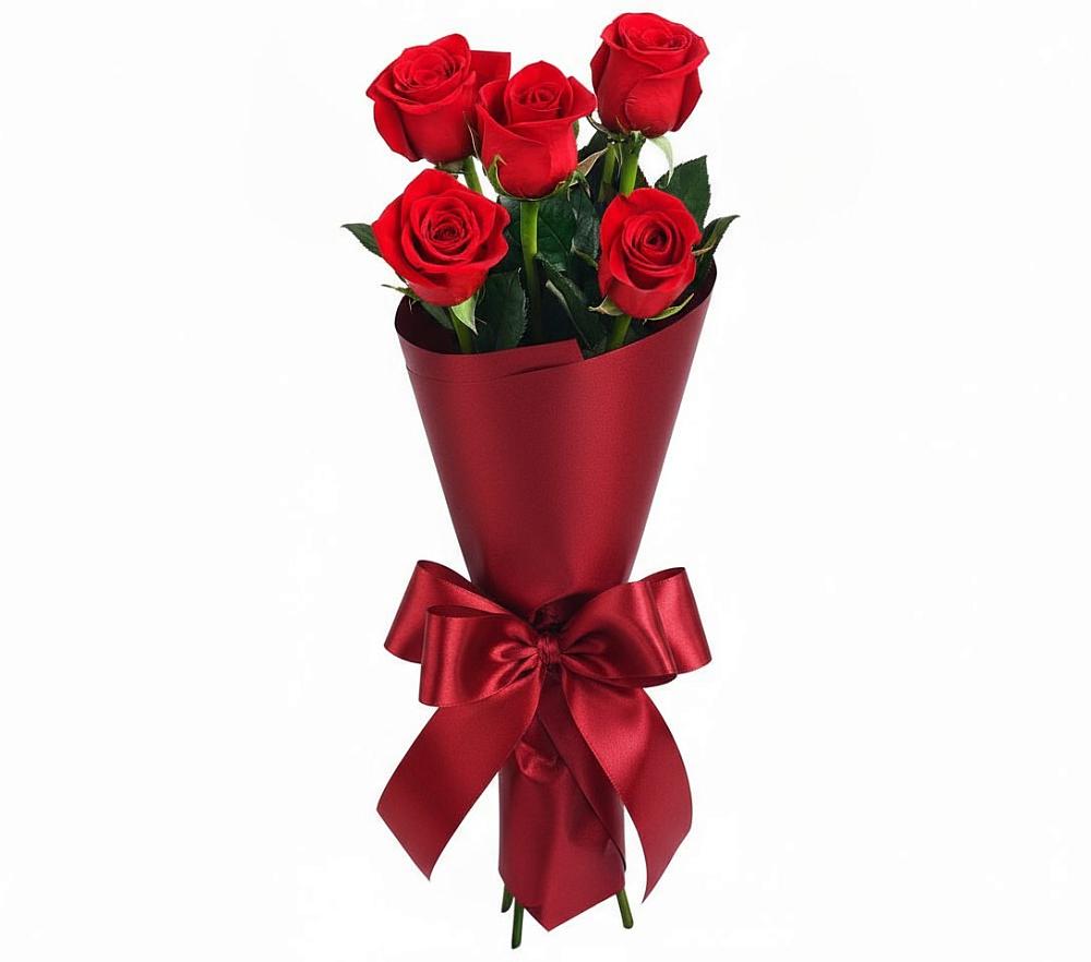 Букет 5 Красных роз Эдлесс Лав в Могоче