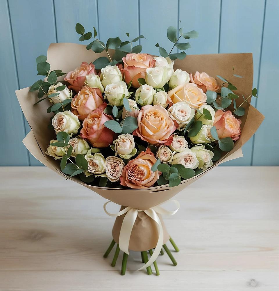 Букет цветов из: Альстромерии и Розы в Могоче