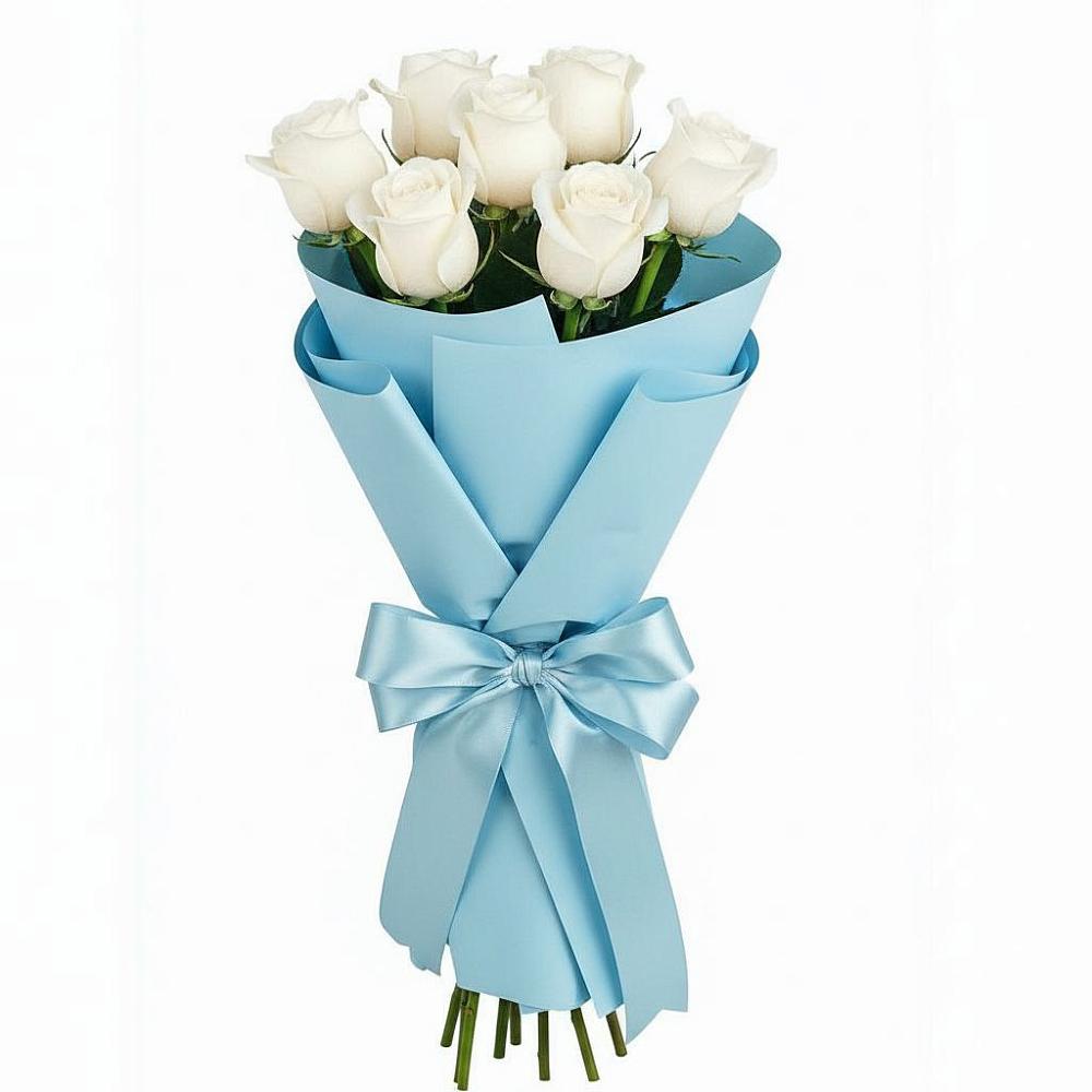 Букет 7 белых роз Проуд в Могоче