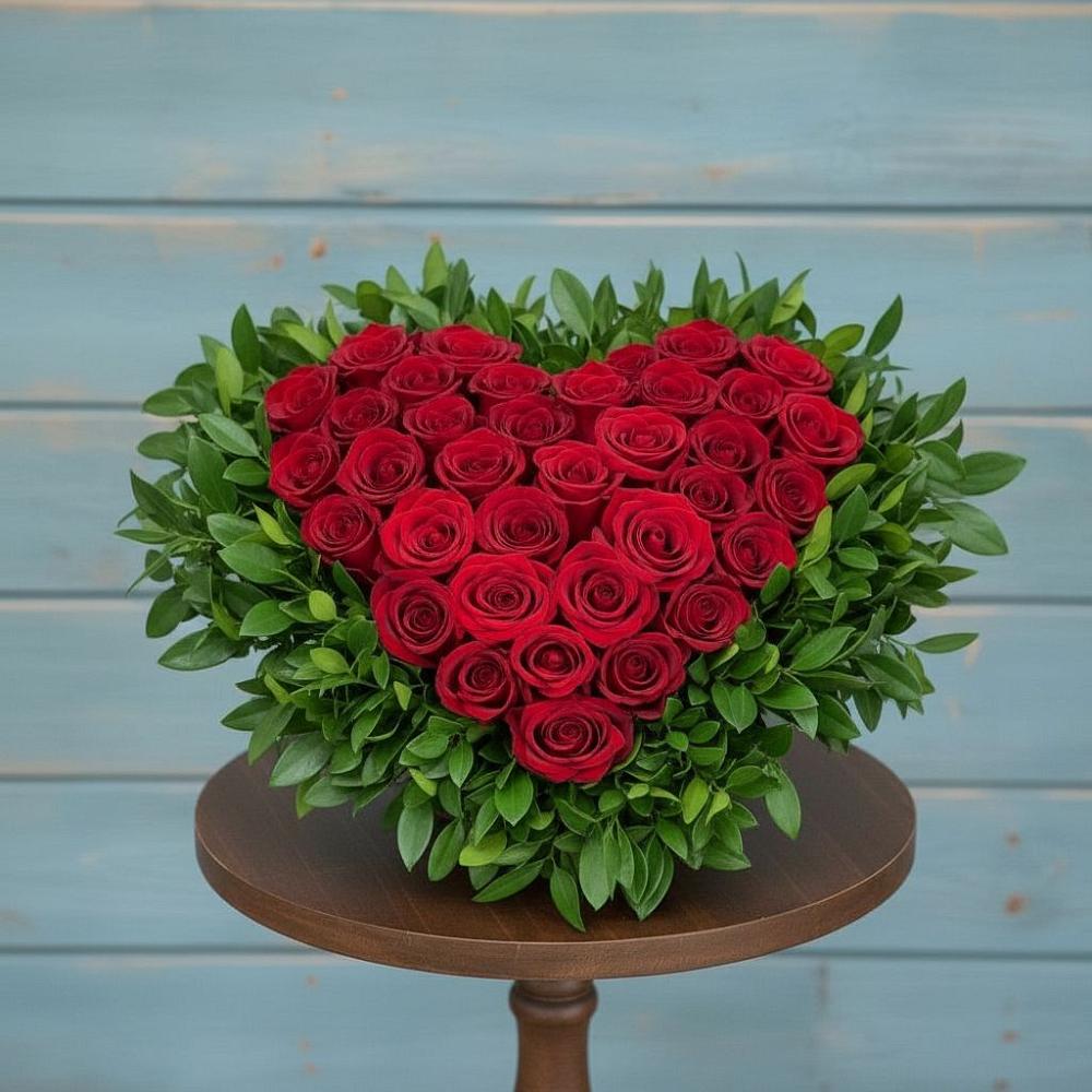 Цветочная композиция из Розы в виде сердца в Могоче