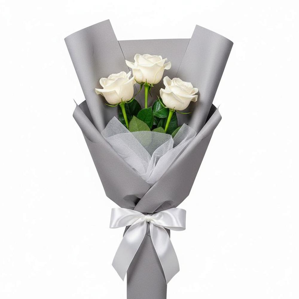 Букет 3 белые розы в Могоче