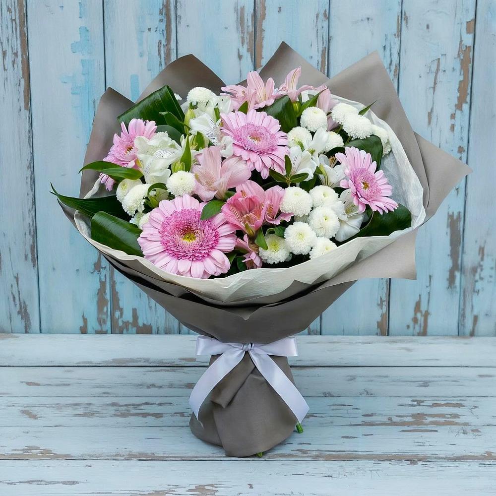 Букет цветов из: Герберы, Альстромерии и Хризантемы в Могоче