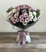 Букет цветов из:  Хризантемы и Розы #REPLACE_PRED# Могоче